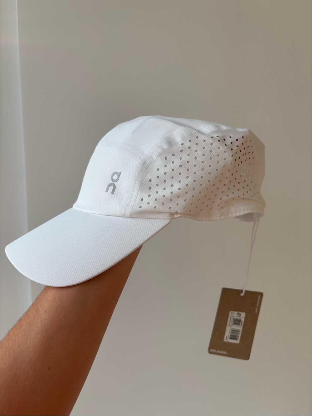 On Running White Perforated Performance Cap